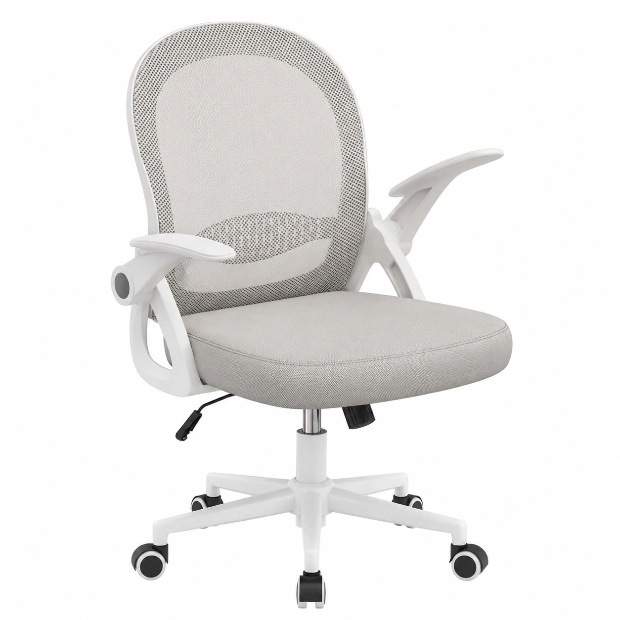 naspaluro Poltrona Ufficio Ergonomica Grigia con Supporto Lombare, Rete Traspirante e Braccioli Regolabili